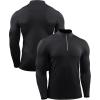 image:imageNELEUS Mens Compression Shirts 14 Zip Pullover Long Sleeved Running Shirts 3 Pack5086 BlackGreyNavy Blue
