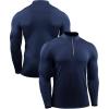 image:imageNELEUS Mens Compression Shirts 14 Zip Pullover Long Sleeved Running Shirts 3 Pack5086 BlackGreyNavy Blue