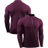 image:imageNELEUS Mens Compression Shirts 14 Zip Pullover Long Sleeved Running Shirts 3 Pack5086 RedNavyBlue