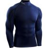 image:imageNELEUS Mens Compression Shirts Dry Fit Long Sleeve Mock Neck ShirtsHeatlock Mock NeckblackGreyNavy Blue