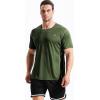 image:imageNELEUS Mens Dry Fit Athletic Running ShirtZ027 BlackGreyOlive Green 3 Pack