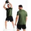 image:imageNELEUS Mens Dry Fit Athletic Running ShirtZ027 BlackGreyOlive Green 3 Pack