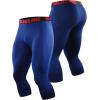image:imageNELEUS Mens Dry Fit Compression Pants Workout Running LeggingsCapris Black Red StripeGreyBlue 3 Pack