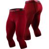 image:imageNELEUS Mens Dry Fit Compression Pants Workout Running LeggingsCapris Black Red StripeGreyRed 3 Pack