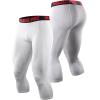 image:imageNELEUS Mens Dry Fit Compression Pants Workout Running LeggingsCapris BlackGreyWhite 3 Pack