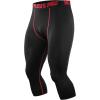 image:imageNELEUS Mens Dry Fit Compression Pants Workout Running LeggingsCapris BlackRed StripeGrey Stripe 3 Pack