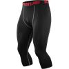 image:imageNELEUS Mens Dry Fit Compression Pants Workout Running LeggingsCapris Blackgrey Stripe 3 Pack