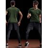 image:imageNELEUS Mens Dry Fit Mesh Athletic Shirts5033 3 Pack Black grey olive Green