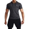 image:imageNELEUS Mens Dry Fit Performance Athletic Shirt with Hoods5063 2 Pack black GreyRed