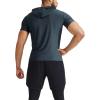 image:imageNELEUS Mens Dry Fit Performance Athletic Shirt with Hoods5063 2 Pack slate GreyLight Green
