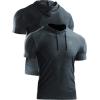 image:imageNELEUS Mens Dry Fit Performance Athletic Shirt with Hoods5063 2 Pack slate GreyLight Green