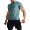 image:imageNELEUS Mens Dry Fit Performance Athletic Shirt with Hoods5063 2 Pack slate GreyLight Green