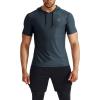 image:imageNELEUS Mens Dry Fit Performance Athletic Shirt with Hoods5063 2 Pack slate GreyLight Green