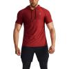image:imageNELEUS Mens Dry Fit Performance Athletic Shirt with Hoods5063 3 Pack slate GrayRedLight Green
