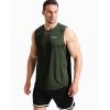 image:imageNELEUS Mens Dry Fit Workout Running Muscle Tank Top5042 BlackGreyOlive Green