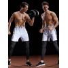 image:imageNELEUS Mens Lightweight Workout Athletic Shorts with Pockets6056 BlackGreyWhite 3 Pack