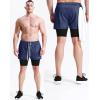 image:imageNELEUS Mens Lightweight Workout Athletic Shorts with Pockets6071 Dark Greyblack dark Blue 2 Pack