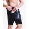 image:imageNELEUS Mens Lightweight Workout Athletic Shorts with Pockets6071 Dark Greyblack dark Blue 2 Pack