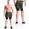 image:imageNELEUS Mens Lightweight Workout Athletic Shorts with Pockets6071 Olive Green dark Blue 2 Pack