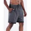 image:imageNELEUS Mens Lightweight Workout Athletic Shorts with Pockets6095 BlackGreyBlue 3 Pack