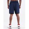 image:imageNELEUS Mens Lightweight Workout Athletic Shorts with Pockets6095 BlackGreyNavy Blue 3 Pack