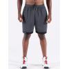 image:imageNELEUS Mens Lightweight Workout Athletic Shorts with Pockets6095 BlackGreyRed 3 Pack