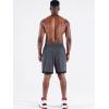 image:imageNELEUS Mens Lightweight Workout Athletic Shorts with Pockets6095 BlackGreyRed 3 Pack