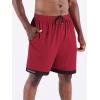 image:imageNELEUS Mens Lightweight Workout Athletic Shorts with Pockets6095 BlackGreyRed 3 Pack