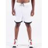 image:imageNELEUS Mens Lightweight Workout Athletic Shorts with Pockets6095 BlackGreyWhite 3 Pack