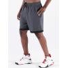 image:imageNELEUS Mens Lightweight Workout Athletic Shorts with Pockets6095 BlackGreyWhite 3 Pack