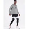 image:imageNELEUS Mens Long Sleeve Running Shirts UPF 50 Sun Protection SPF TShirts with Hoods5096BlackGreyWhite3 PackL