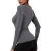 image:imageNELEUS Womens 3 Pack Athletic Compression Long Sleeve T Shirt Dry Fit03 3 Pack Black grey blue