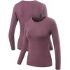 image:imageNELEUS Womens 3 Pack Athletic Compression Long Sleeve T Shirt Dry Fit03 BlackGreyRosy Brown 3 Pack