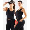 image:imageNELEUS Womens 3 Pack Athletic Compression Tank Top with Sport Bra Running Shirt8200 BlackBlackBlack