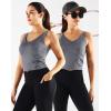 image:imageNELEUS Womens 3 Pack Athletic Compression Tank Top with Sport Bra Running Shirt8200 BlackGreyWhite