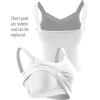 image:imageNELEUS Womens 3 Pack Athletic Cropped Tank Top Padded Bra with Removable Cups Workout Compression Shirts8196BlackGreyWhiteL