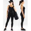 image:imageNELEUS Womens 3 Pack Athletic Cropped Tank Top Padded Bra with Removable Cups Workout Compression Shirts8196BlackGreyWhiteL