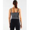 image:imageNELEUS Womens 3 Pack Athletic Cropped Tank Top Padded Bra with Removable Cups Workout Compression Shirts8196BlackGreyWhiteL