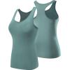 image:imageNELEUS Womens 3 Pack Compression Base Layer Dry Fit Tank Top04 BlackGreyBlackish Green 3 Pack