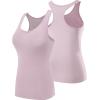 image:imageNELEUS Womens 3 Pack Compression Base Layer Dry Fit Tank Top04 PinkPurpleBlackish Green 3 Pack