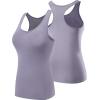 image:imageNELEUS Womens 3 Pack Compression Base Layer Dry Fit Tank Top04 PinkPurpleBlackish Green 3 Pack