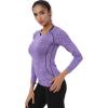 image:imageNELEUS Womens 3 Pack Compression Shirts Long Sleeve Yoga Athletic Running T Shirt8021 Blue purple pink