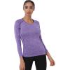 image:imageNELEUS Womens 3 Pack Compression Shirts Long Sleeve Yoga Athletic Running T Shirt8021 Blue purple pink