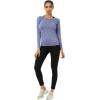 image:imageNELEUS Womens 3 Pack Compression Shirts Long Sleeve Yoga Athletic Running T Shirt8021 Green grey blue