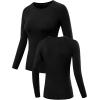 image:imageNELEUS Womens 3 Pack Compression Shirts Long Sleeve Yoga Athletic Running T Shirt8021black grey blue