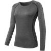 image:imageNELEUS Womens 3 Pack Compression Shirts Long Sleeve Yoga Athletic Running T Shirt8021black grey blue