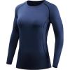 image:imageNELEUS Womens 3 Pack Compression Shirts Long Sleeve Yoga Athletic Running T Shirt8021black grey navy Blue