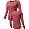 image:imageNELEUS Womens 3 Pack Compression Shirts Long Sleeve Yoga Athletic Running T Shirt8021black grey red