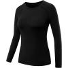 image:imageNELEUS Womens 3 Pack Compression Shirts Long Sleeve Yoga Athletic Running T Shirt8021black grey red