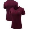 image:imageNELEUS Womens 3 Pack Compression Workout Athletic Shirt8016 BlackBurgundyRosy Brown 3 Pack